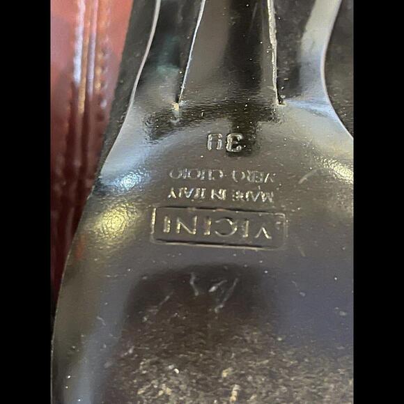 GIUSEPPE ZANOTTI Vintage Black Suede Cutout Pumps Buckle Unique 3” Heel Sz 39 - Picture 11 of 13